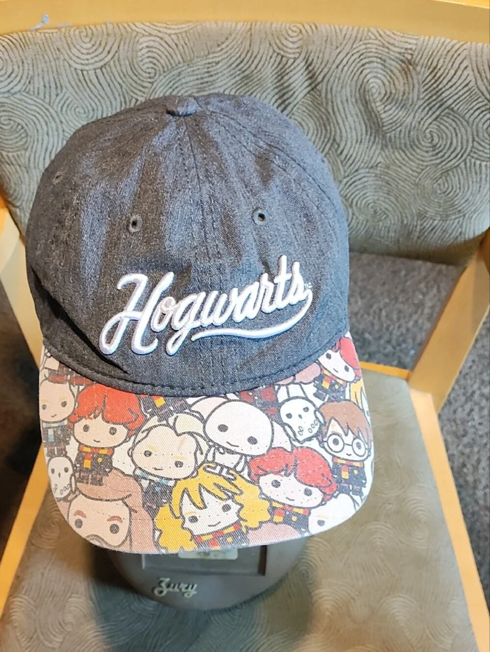 Hogwarts Children's Cap with Character Print Visor - Gray Denim